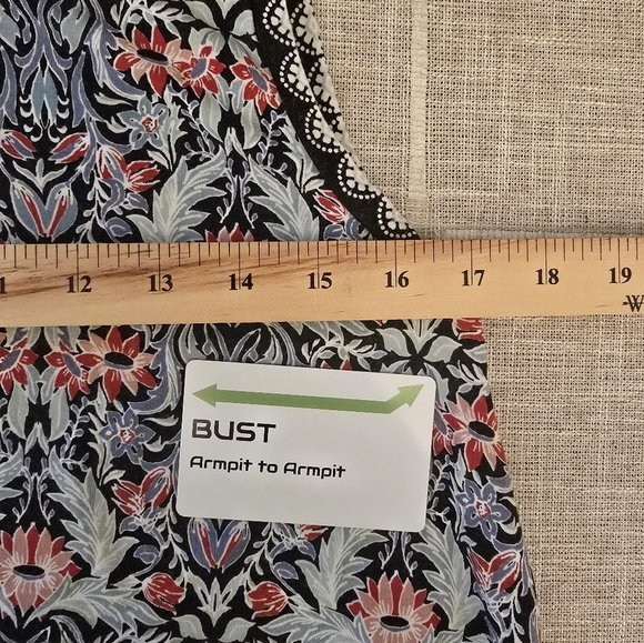 LOFT Medium Stretchy Boho Multicolor Paisley Shift Dress - Picture 7 of 8